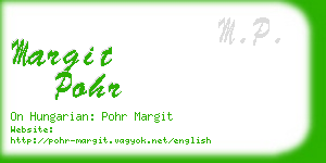 margit pohr business card